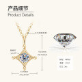 S925 Sterling Silver Butterfly Moissanite Layering Necklace-0-25
