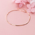 wholesale S925 silver bracelet for women, Korean-style fashion, ins-style double-layer straight bar, girly heart jewelry S3478-0-4
