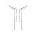 wholesale S925 Sterling Silver Marquise Cut Leaf-Shaped Zircon Ear Hook Ins Luxury Cross-Border Earrings-0-10
