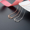 wholesale 925 Sterling Silver Small Bat Necklace for Women, Korean Style Minimalist Diamond Accent Pendant Chain, Unique Design Collarbone Chain-0-0