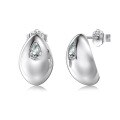 wholesale S925 Sterling Silver Cross-Border Bean-Shaped Pear Cut Zircon Design Light Luxury Ins Style Women's Earrings-0-5