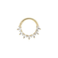 wholesale S925 Sterling Silver Ins-style Round Zircon-studded Cartilage Earring, Nose Ring, Ear Stud-Single gold-1 925 silver