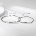 wholesale 925 Sterling Silver Niche Design Couple Bracelets Always Jewelry for Men and Women Hip Hop Valentine's Day Accessories-0-1