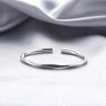 wholesale Metal Material: S999 Sterling Silver, Möbius Strip Adjustable Open Bangle for Women, Valentine's Day Gift for Girlfriend, Wholesale-0-1