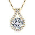 Sterling Silver Fashion Luxury Moissanite Necklace Cross-Border Wholesale-0-24