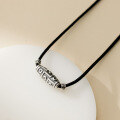 wholesale S925 Sterling Silver Nine-Eye Dzi Bead Braided Rope Necklace, Artistic Vintage Chinese Style Design Necklace Y01295-0-2