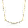925 Sterling Silver 1ct Moissanite Women's Fashion Smile Pendant Necklace-0-3