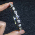 S925 Sterling Silver Cross-Border Moissanite Pig Nose Starry Hollow Bracelet Wholesale-0-1