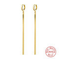 wholesale S925 Sterling Silver Flat Snake Chain Tassel Ear Cuff with Minimalist Korean Style-0-0