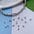 wholesale 999 Sterling Silver Irregular Small Ingot Broken Silver Beads DIY Bracelet Necklace Crystal Bead Broken Silver Accessories-0-3