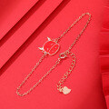 wholesale Metal S925 Korean version Chinese trendy style zodiac year bracelet for women, engraved with "Bullish", Chinese zodiac ox jewelry, drop shipping-0-2