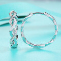 S925 Silver Cross-Border Large Hoop Earrings with Moissanite-0-0