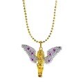 wholesale 925 Silver New Kissing Angel Necklace, Maillard Vintage Style Pendant for Women, Versatile and High-End-0-4