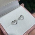 S925 Silver 18k Gold Plated Moissanite Stud Earrings-0-2