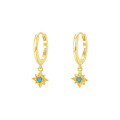 wholesale S925 Sterling Silver Opal Inlaid Ear Clasps with Cross-Border Light Luxury Design, Versatile and Stylish-0-8