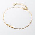 wholesale S925 sterling silver gold-plated single-row diamond bracelet with an ins-style and design-focused aesthetic-0-2