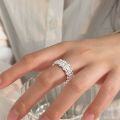 wholesale S925 silver wire-wrapped open ring for women, Korean summer new arrival, high-end niche versatile design finger ring-0-2