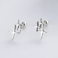 wholesale S925 Sterling Silver Korean Dongdaemun Irregular Geometric Earrings, Ins Minimalist Style Creative Stud Earrings for Women-0-0