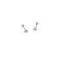 wholesale S925 Sterling Silver Irregular Bead Minimalist Screw-back Earrings for Sleeping-0-5