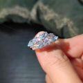 wholesale S925 sterling silver irregular ring with natural topaz gemstone jewelry asymmetrical hand accessory-0-4