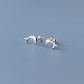 wholesale S925 Silver Korean-style minimalist dolphin earrings, summer petite and fresh women's ear accessories M02718-0-1