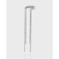 wholesale S925 sterling silver 1780 Korean-style ins niche design minimalist and unique long chain tassel clip-on earrings without ear piercings-0-0