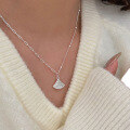 wholesale S925 Sterling Silver New Minimalist Fashion Versatile High-end Choker Necklace with Small Skirt Pendant-0-4
