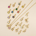 wholesale S925 Sterling Silver French Zodiac Necklace With Colorful Zircon Pendant-0-1