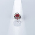 wholesale S925 Sterling Silver Designer Luxury Red Agate Ring Russian Exaggerated Jewelry with Natural Gemstone-0-4