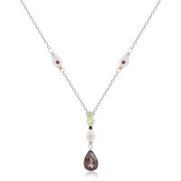 wholesale 925 Silver New Light Luxury Jewelry Gemstone Pendant French Romantic Natural Colored Gemstone Necklace Pendant-Green Agate 925 Silver