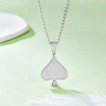 wholesale 925 Silver Hip-Hop Spade A Moissanite Necklace, Cross-Border Trendy Unisex Niche Full Diamond Pendant-0-2
