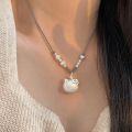 wholesale S925 Sterling Silver Korea Korean Version Hello Kitty Cat Necklace Women's Small Fresh Lovely Simple Pendant Necklace-0-1