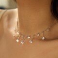 wholesale 925 Sterling Silver Dainty Light Luxury Women's Necklace, European and American Style Stackable Layering Mix and Match Ultra Fairy Internet Celebrity Trendy Fashion Collarbone Chain-0-2