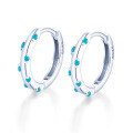 wholesale S925 Sterling Silver Earrings with Colored Zircon Inlaid, Ins Style High-End Women's Jewelry Factory Direct-0-14