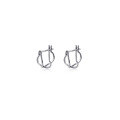 wholesale S925 silver short summer hollow-out ear clips for women, elegant geometric oval Korean-style earrings G9501-0-4
