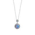 S925 Sterling Silver Cross-Border Round Moissanite Luxury Necklace, Tarnish-Resistant Birthday Gift-0-3
