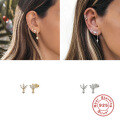 wholesale S925 Sterling Silver Marquise Diamond Stud Earrings, Cross-Border Best-Selling Trendy Creative INS Style-0-2
