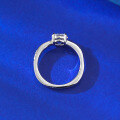 wholesale S925 Silver Four-Prong Setting 65mm Round Diamond Girlfriend Ring for Xiaohongshu Cross-Border Live Streaming-0-2