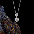 S925 Sterling Silver Moissanite Necklace for Women, Minimalist Pendant Collarbone Chain-0-1