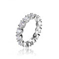 S925 Silver Full Moissanite Ring, Women's Stackable Tail Ring Factory Direct Live-0-4