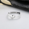 wholesale S925 Sterling Silver Fairy-style Square Small Heart Ring, Ins Minimalist Niche Elegant Lady Versatile Band-0-1