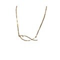 wholesale 925 Silver Gold-Plated Simple Fish Body Line Necklace for Women, Sparkling Diamond Hollow Cute Fish Pendant Collarbone Chain-0-4