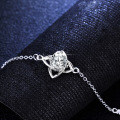 925 Silver Moissanite Four-Leaf Clover Simple Women's Bracelet Live Factory Direct-0-1
