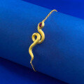 wholesale S925 Silver Gold Frosted Serpent Bracelet, Mu Jing Jewelry New Style, Xiaohongshu Live Cross-Border Hot Item-0-2