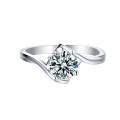 wholesale 9K/10K/14K/18K White Gold, Rose Gold, Yellow Gold 1 Carat Moissanite High-End Wedding Ring, Does Not Fade-0-4