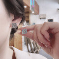 wholesale S925 silver retro antique matte Xile national style Thai silver craft design earrings ear clips-0-3