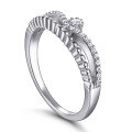 wholesale S925 Sterling Silver Gold-Plated Non-Tarnish Women's Wedding Ring Index Finger Ring for Cross-Border E-Commerce Best-Seller-0-4