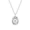 wholesale 925 Sterling Silver Pearl Necklace, Light Luxury High-End Simple and Versatile Ins Minimalist Style Collarbone Chain-0-4
