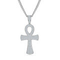 wholesale S925 Sterling Silver Cross Pendant with Moissanite Hip-Hop Diamond Necklace for Men and Women-0-4