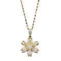 wholesale S925 silver-plated gold daisy pendant necklace, a stylish and versatile piece, supports dropshipping on Xiaohongshu-0-4